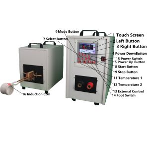 Digital 60KW Industrial Induction Heating Machine 50KHZ Induction Heater Melting