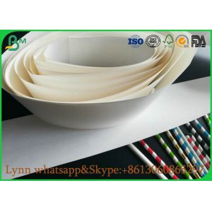 Natural Material Of White Food Grade Paper Roll With The Straw Roll Paper
