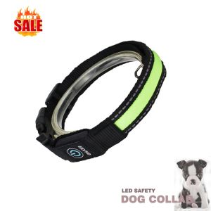 Inflatable Smart LED Dog Collar / Custom Nylon Flashing Dog Leashes