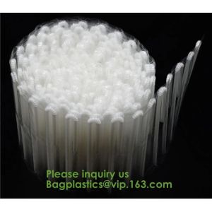 PLA Drinking Straws, CPLA Giant Straws, Individually Wrapped, Plant Based