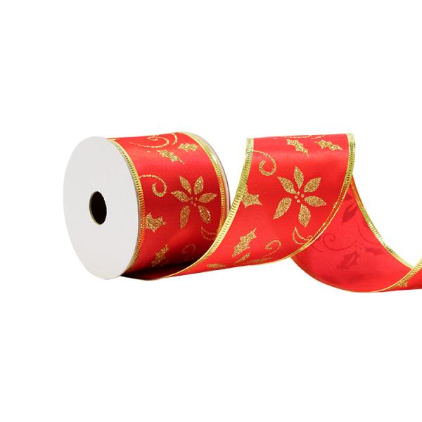 factory wholesales red ribbon award ribbon wired christmas ribbon