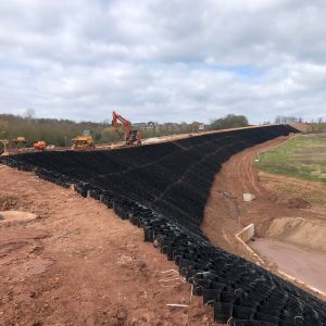 Cellular Confinement System Textured Perforated HDPE Geocell Soil Stabilization