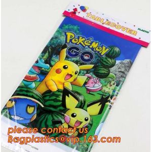 Birthday tablecloth Cartoon kids happy birthday party plastic tablecover
