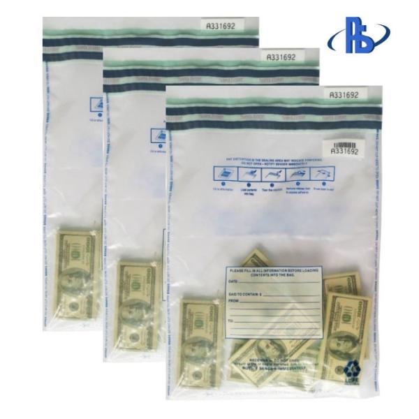 One Time Use Self Adhesive Bags , LDPE Secure Tamper Evident Bag