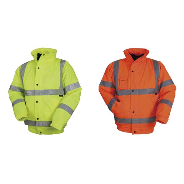 5xl En471 Breathable Fluorescent Reflective Jacket Construction Bomber Waterproof Hi Vis 2 In 1