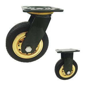China Wearable 230kg Capacity 5 Inch Locking Swivel Casters With Green Bracket on sale