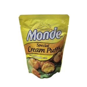 Food Grade Stand Up Foil Flat Bottom Bag For Nuts Chocolate Dried Plum Biscuits