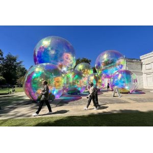 3m 5m Inflatable Lighting Decoration Laser Reflective Rainbow Crystal Bubbles