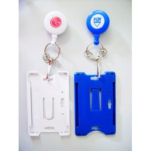 China Personalised Plastic Name Tag Holders , Yoyo Badge Holder With BSCI on sale