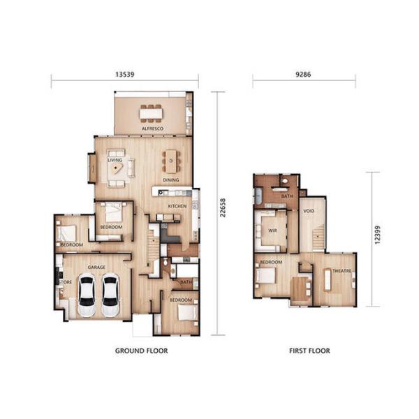 Light Steel Structure Luxury Modern Villa Prefab House Kits Hurricane Proof