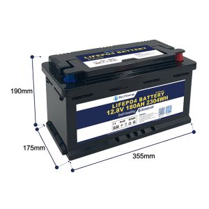12V 180AH RV Battery with Srew Fixing H8 DIN Case with Bluetooth and Self