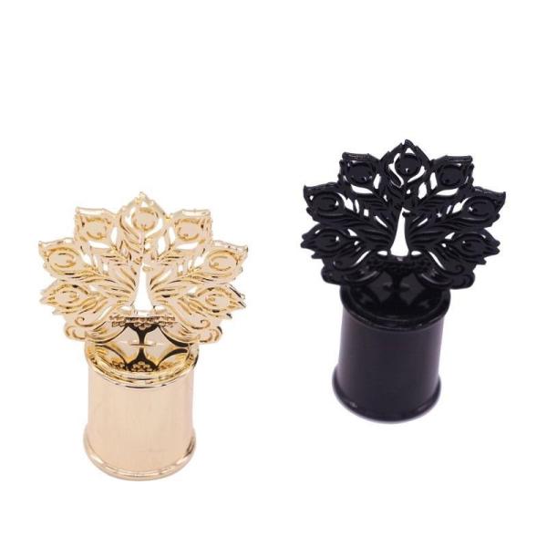 Buy Custom Black Peacock Tail Alloy Bottle Cap Metal Perfume Cover Wholesale Of Wine Bottle Cap at wholesale prices