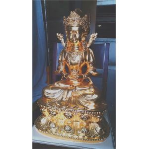 Cast Copper Famous Portrait Sculpture Religious Female Buddha Statue