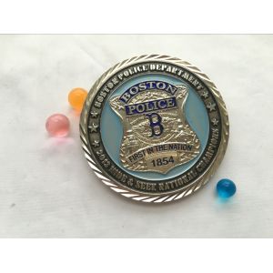 Hot sale Creative Silver Plating Fashion high quality Metal Police Challenge