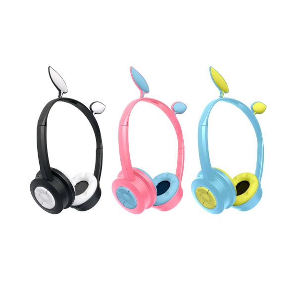 Cat-Ear Design With Led bluetooth Wireless Headphones For Children