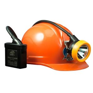 China Corded 20000Lux LED Mining Lamp with Rechargeable Battery and Blue Rear Light on sale