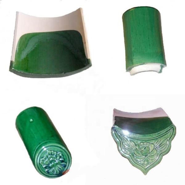 Clay roof tiles glazed grey roof style building