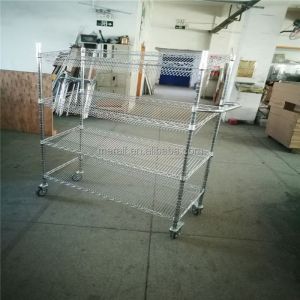Factory price wholesale ESD PCB Shelving Trolly Cart Stainless Steel Cart SMT