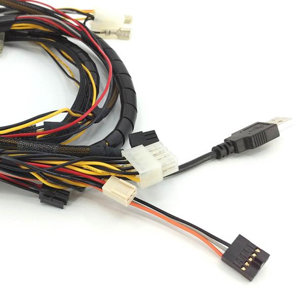 Black 2.54mm Pitch Customized Electronic Wiring Harness for Superior Engine Assemblies