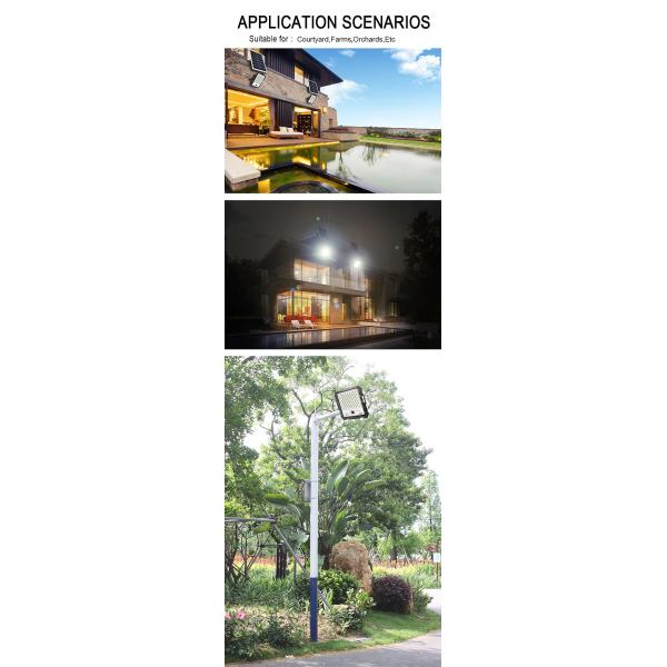 High Brightness Polycarbonate Solar Flood Lights Multi Power 400W 2600LM