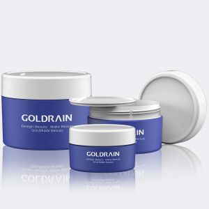 Empty 50ml 100ml 200ml PP/PP PCR Jars For Cosmetics GR721C Bi-injection