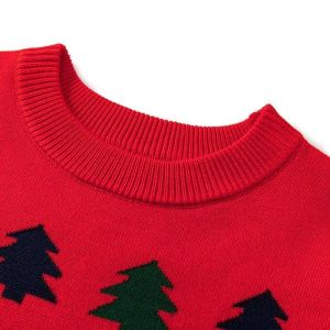 customized 100% cotton cartoon jacquard kids christmas sweater knit jumpers