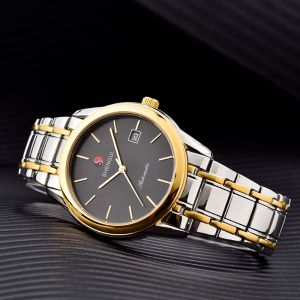 Fashion Stainless Steel Alloy Case 3ATM Automatic Mechanical Watch For Business