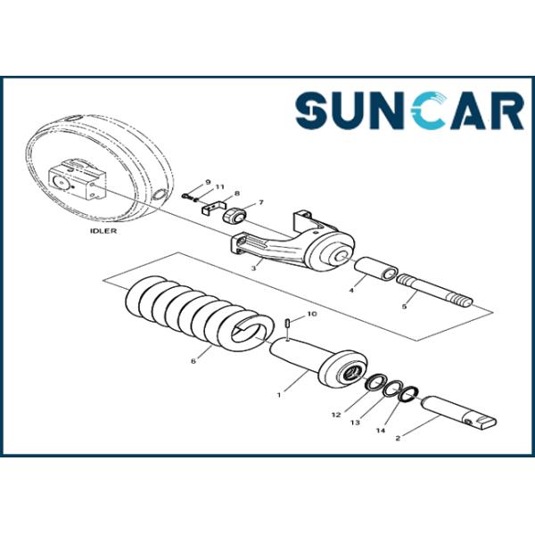 Track Adjust Seal Kit For K9004529 DOOSAN Models DX160LC DX180LC Track Spring