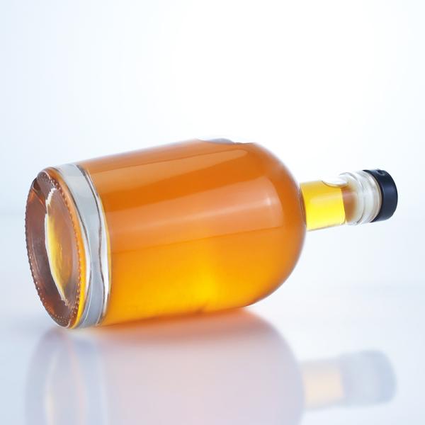 750ml Glass Liquor Bottle for Gin Rum Vodka Custom Shape with Glass Collar Material