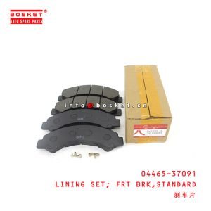 China 04465-37091 Standard Front Brake Lining Set for ISUZU HINO on sale