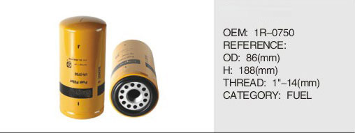 Buy High Quality Diesel Engine Fuel Filter 1R-0750 For CATERPILLAR Truck Generator 1R0750 at wholesale prices