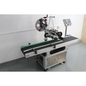 PLC Controlled Automatic Desktop Doypack Pouch Label Applicator for Flat Surface