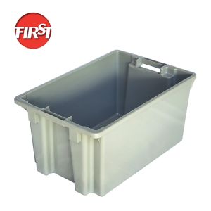 Quality 600x395x300mm Heavy Duty Plastic Moving Box Containers Plastic Vegetable Crates for sale