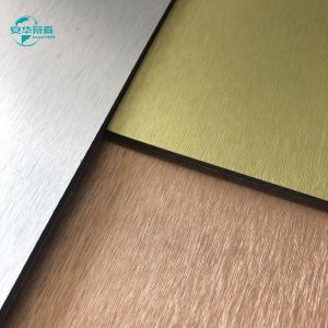 Standard Size 1220*2440mm Brushed ACP Aluminium Composite Board PVDF Coating