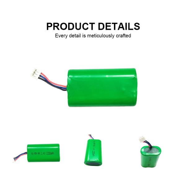 Custom Nickel Rechargeable Battery 2200mah 2.4v Nimh Battery Pack RoHS