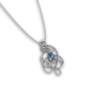 The Artistic Airy Design Of This Whimsical Blue Topaz Pendant