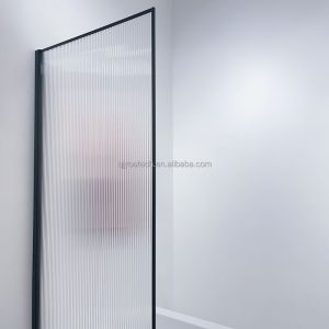 Bathroom and Living Room Tempered Glass Fixed Shower Screen with Elegant Moru