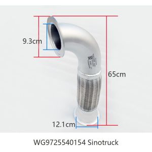Quality Stainless Steel Exhaust Bellow For Sino Truck OEM WG9725540154 for sale