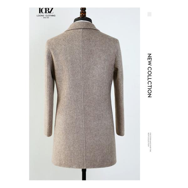 Jackets Custom Luxury Trench Coats Worsted Wool Overcoat Men Warm Winter Long Men Cashmere Coat