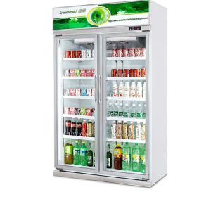 Upright Supermarket Commercial Glass Door Refrigerator Visicooler Showcase For