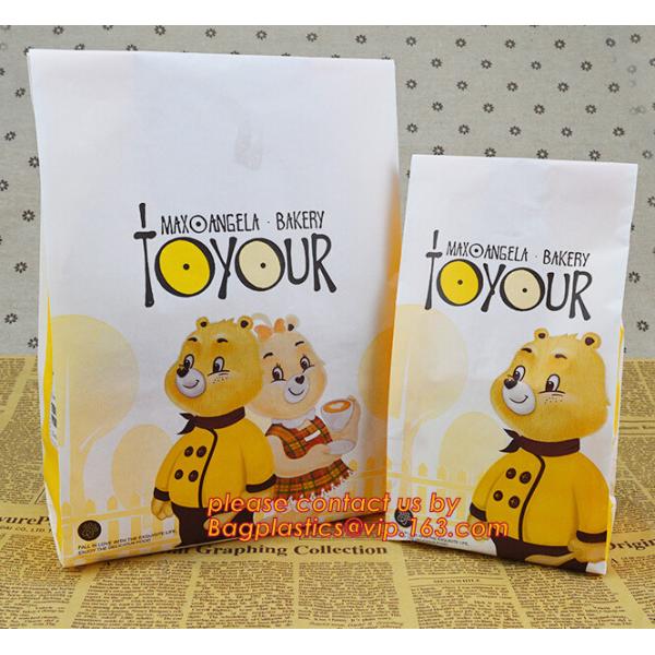 Custom bread food paper bags with your own logo,Factory Supplier Eco-friendly