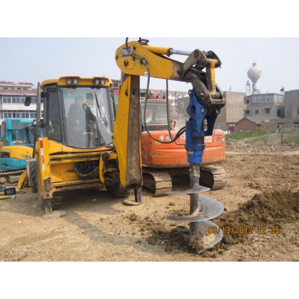 Buy Hex 57mm Hydraulic Earth Drilling Auger Machine With Single Pin Hitch For Mini Excavators 1-2t 2" at wholesale prices