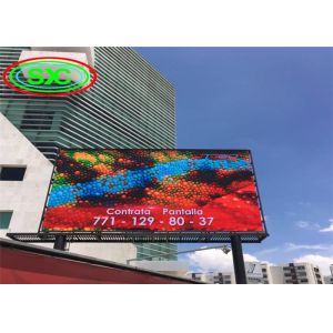 High brightness outdoor P 6 LED screen mounted on the wall for advertising