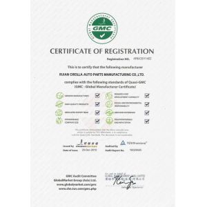 Cirolla Motor Co.,Ltd Certifications