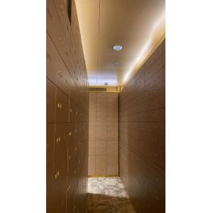 UL Certificate lock Aluminum Alloy Plate Bank Safe Deposite Box With Golden