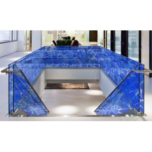 Flat Digital Ceramic Printing On Glass For Bathroom / Partition