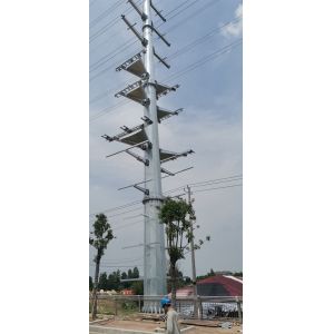 Quality 10KV-220KV Electric Power Galvanized Transmission Line Pole Tower for sale