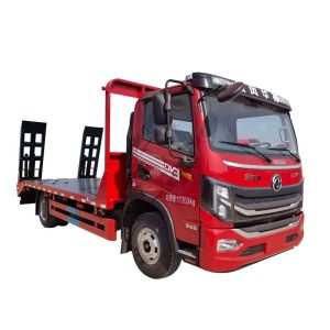 China Diesel Engine Flatbed Tow Truck 8 Ton Flatbed Cargo Truck For Load Excavator on sale