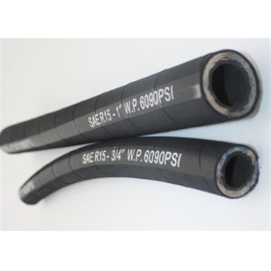 420 bar Cloth Surface 4 Wire Hydraulic Hose ID 3/8 - 2" SAE 100 R15