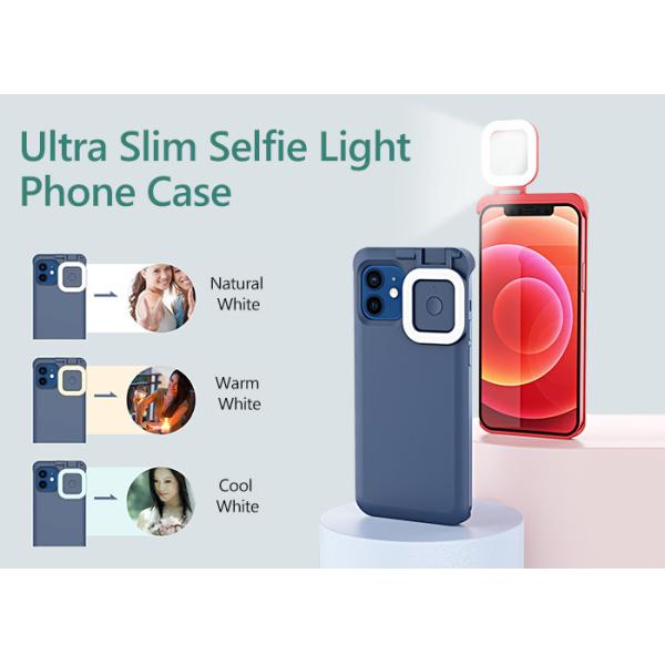 Ultra Slim ABS LED Selfie Ring Light For Phone Case 3 Colors Light